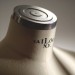 Busto donna sartoriale Tailor's NY Classic rivestito in tessuto con base americana e tappo collo in alluminio brillantato - dettaglio collo2